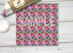 Flowers and zebra Patterned HTV 244