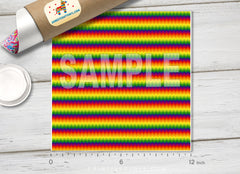 Rainbow Chevron Patterned HTV 120