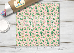 Cute Prickly Pear Cactus Patterned HTV 364
