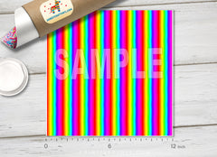Rainbow Stripe Patterned Adhesive Vinyl 079