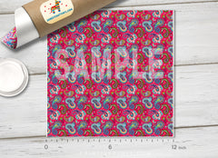 Xmas Paisley Patterned HTV 724 - Donkey Craft Vinyl