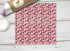 Flower Patterned Adhesive Vinyl 423 - Donkey Craft Vinyl