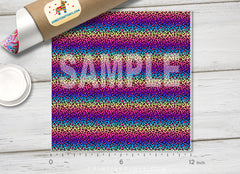 Rainbow Leopard Patterned HTV1040