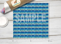 Blue wave  Patterned HTV  623