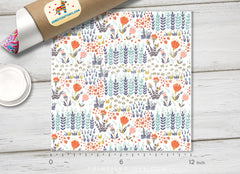 Flower Patterned Adhesive Vinyl 273 - Donkey Craft Vinyl