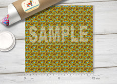 Leopard Sunflowers Patterned HTV 1177