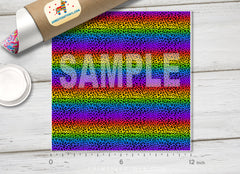 Rainbow Leopard Patterned HTV-1209