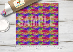 Rainbow waves and clouds Pattern Printed Vinyl/ Indoor Vinyl/ Outdoor Vinyl/ Heat Transfer Vinyl- 609 - Printive Vinyl | Patterned Vinyl