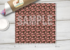 Floral Pattern Adhesive Vinyl 556 - Donkey Craft Vinyl