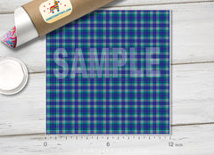 Blue tartan Pattern printed Vinyl/ Indoor Vinyl/ Outdoor Vinyl/ Heat Transfer Vinyl-393 - Printive Vinyl | Patterned Vinyl
