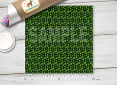 Green marijuana background Pattern Printed Vinyl/ Indoor/ Outdoor / Heat Transfer Vinyl- 512