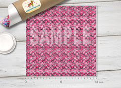 Pink Watercolor Hearts Patterned HTV 1136