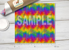 Grunge Rainbow Patterned HTV 1077