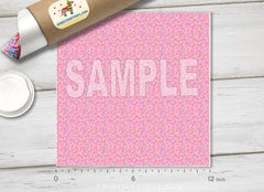 Pink donut Glaze Sprinkles Patterned HTV 763