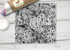 Black Lace Printed HTV-871