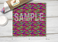 Rainbow Leopard Patterned HTV 1193