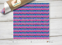 Inspired Colorful Zigzag Chevron Patterned HTV-L010