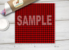 Red plaid Patterned HTV 221