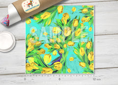 Yellow tulips Patterned HTV 144