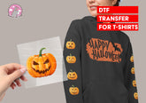 Pocket Size Pumpkin DTF Transfer for T-shirts, Hoodies, heat Transfer, Ready To Press Heat Press Transfers DTF07