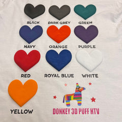 3D Puff Heat Transfer Vinyl SHEETS HTV 20" Donkey Craft Vinyl