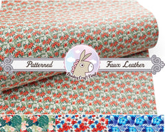 Summer Tropical Flower Printed Faux Leather FL-010