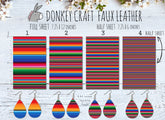 Mexican Serape printed Faux Leather 633