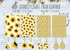 Sunflower Printed Faux Leather FL017