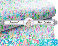 Summer Tropical Patterned Faux Leather FL029