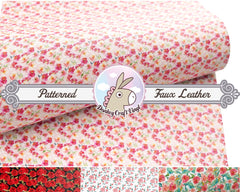 Small Flower Roses Patterned Faux Leather FL-003