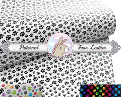 Dog Paw Patterned Faux Leather FL-004