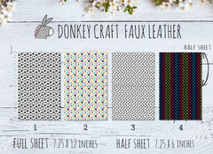 Dog Paw Patterned Faux Leather FL-004