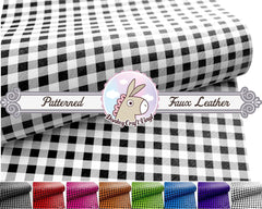 Plaid Checker Printed Faux Leather FL-005