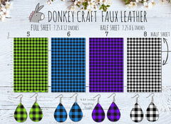 Plaid Checker Printed Faux Leather FL-005