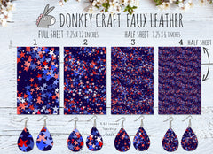 USA Stars printed Faux Leather 1297