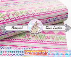 Watercolor Aztec Ethnic Patterned Faux Leather 800