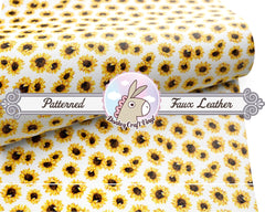 Sunflower Printed Faux Leather FL017