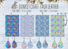 Summer Tropical Printed Faux Leather FL026