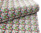 Floral Cactus Printed Faux Leather FL027