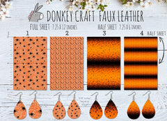 Halloween Spider Printed Faux Leather FL037