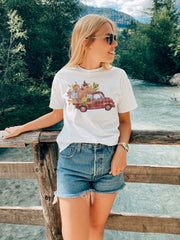 Pumpkin Old Truck DTF Transfer for T-shirts, Hoodies, heat Transfer, Ready To Press Heat Press Transfers, Just Heat Press It DTF17