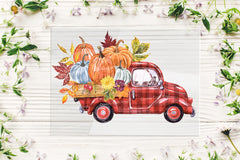 Pumpkin Old Truck DTF Transfer for T-shirts, Hoodies, heat Transfer, Ready To Press Heat Press Transfers, Just Heat Press It DTF17