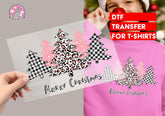 Merry Christmas Xmas Tree DTF Transfer for T-shirts, Hoodies, Heat Transfer, Ready For Press Heat Press Transfers DTF26