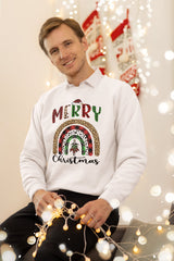 Merry Christmas Xmas Tree Rainbow DTF Transfer for T-shirts, Hoodies, Heat Transfer, Ready for Press Heat Press Transfers DTF52