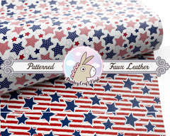 American Flag Patterned Faux Leather FL047