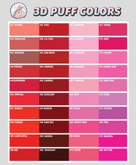 3D PUFF HTV, 180 Colored Puff Vinyl, Puff Heat Transfer Vinyl