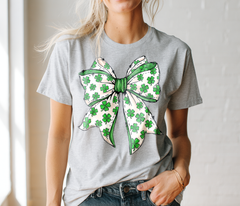 St. Patrick's Day Shamrock Bow DTF Transfer, Ready to Press DTF667