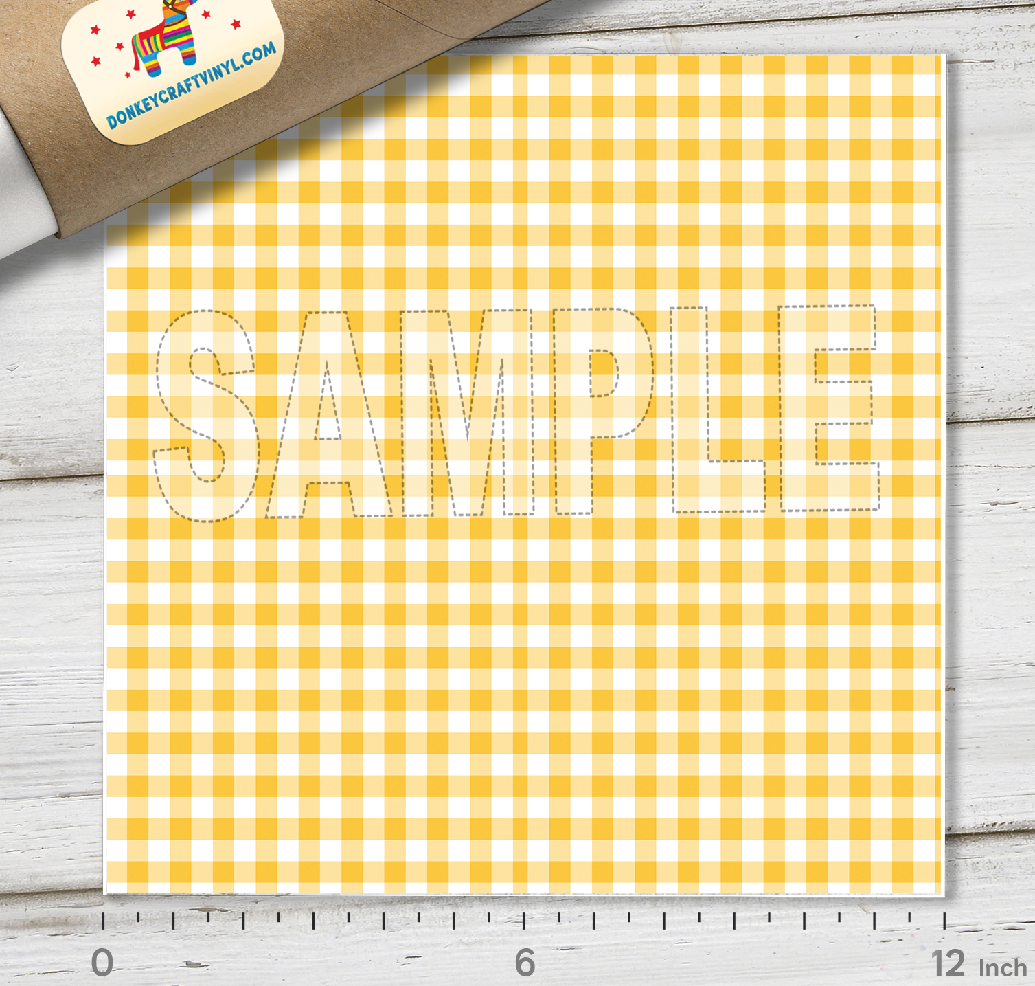 Gingham Plaid Patterned HTV 1581
