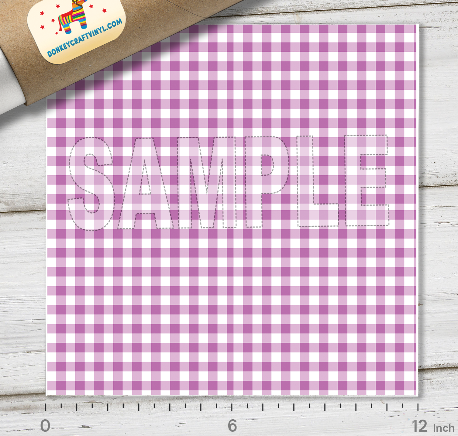 Gingham Plaid Adhesive Vinyl 1581
