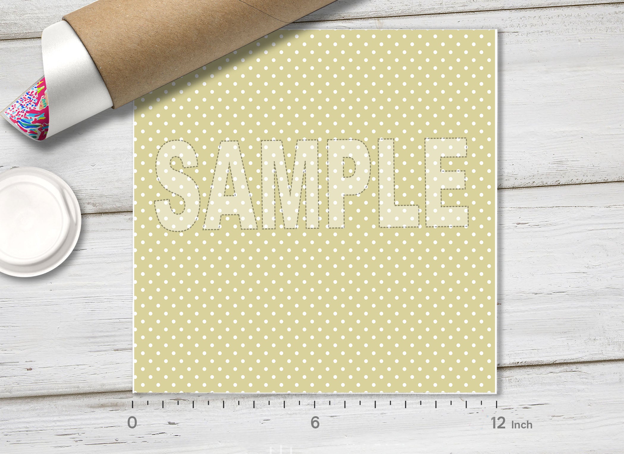 Pastel Polka Dot Adhesive Vinyl 1604